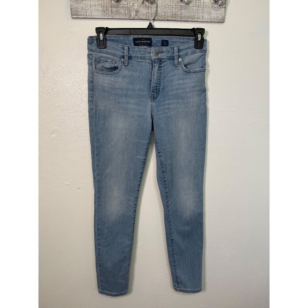 Lucky Brand Ava Skinny Jeans Women 6/28 Mid Rise Stretch Light Wash Denim